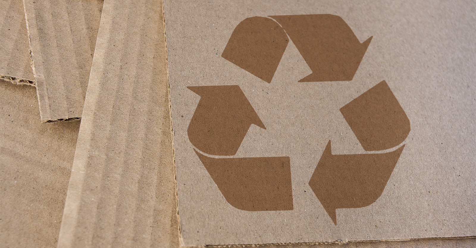 Recycling mark on cardboard