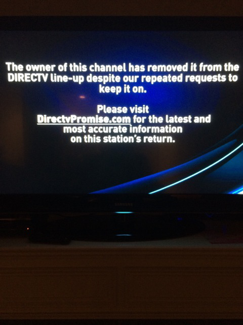 Source: USA Today, "The owner of this channel has removed it from the DIRECTV line-up despite our repeated requests to keep it."