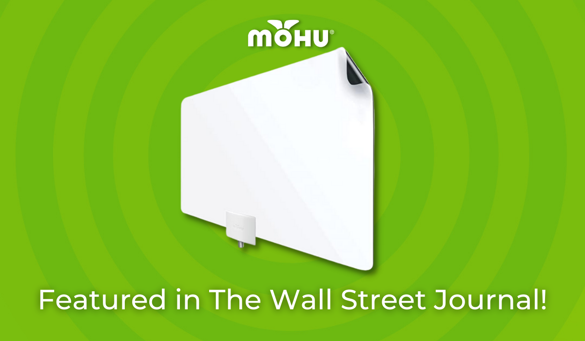 The Wall Street Journal Feature: Stressed by Smart Tech? What's Old is New Again! Mohu Leaf Plus Amplified indoor TV antenna
